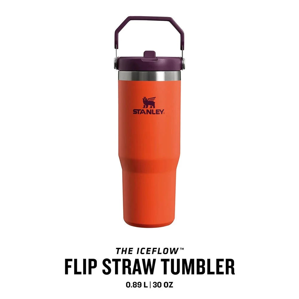 Stanley The IceFlow Flip Straw Pipetli Termos Bardak 0,89 LT Tigerlily Plum