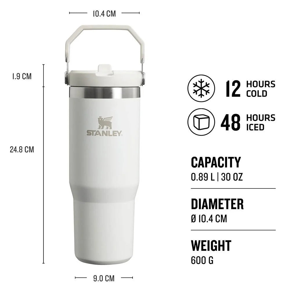 Stanley The IceFlow Flip Straw Pipetli Termos Bardak 0,89 LT White