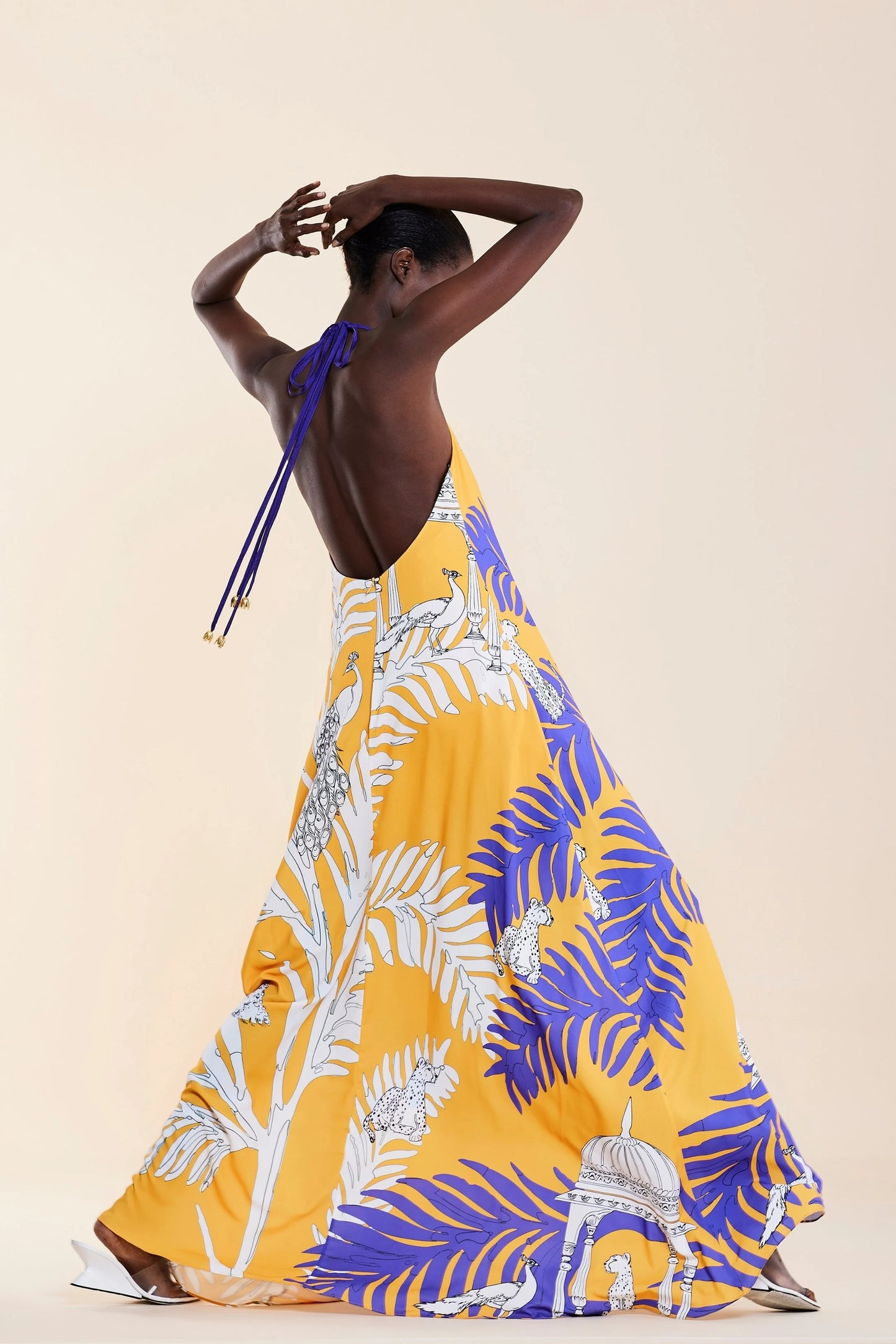 Oopscool - Tropical Peacock Dress Kadın Elbise