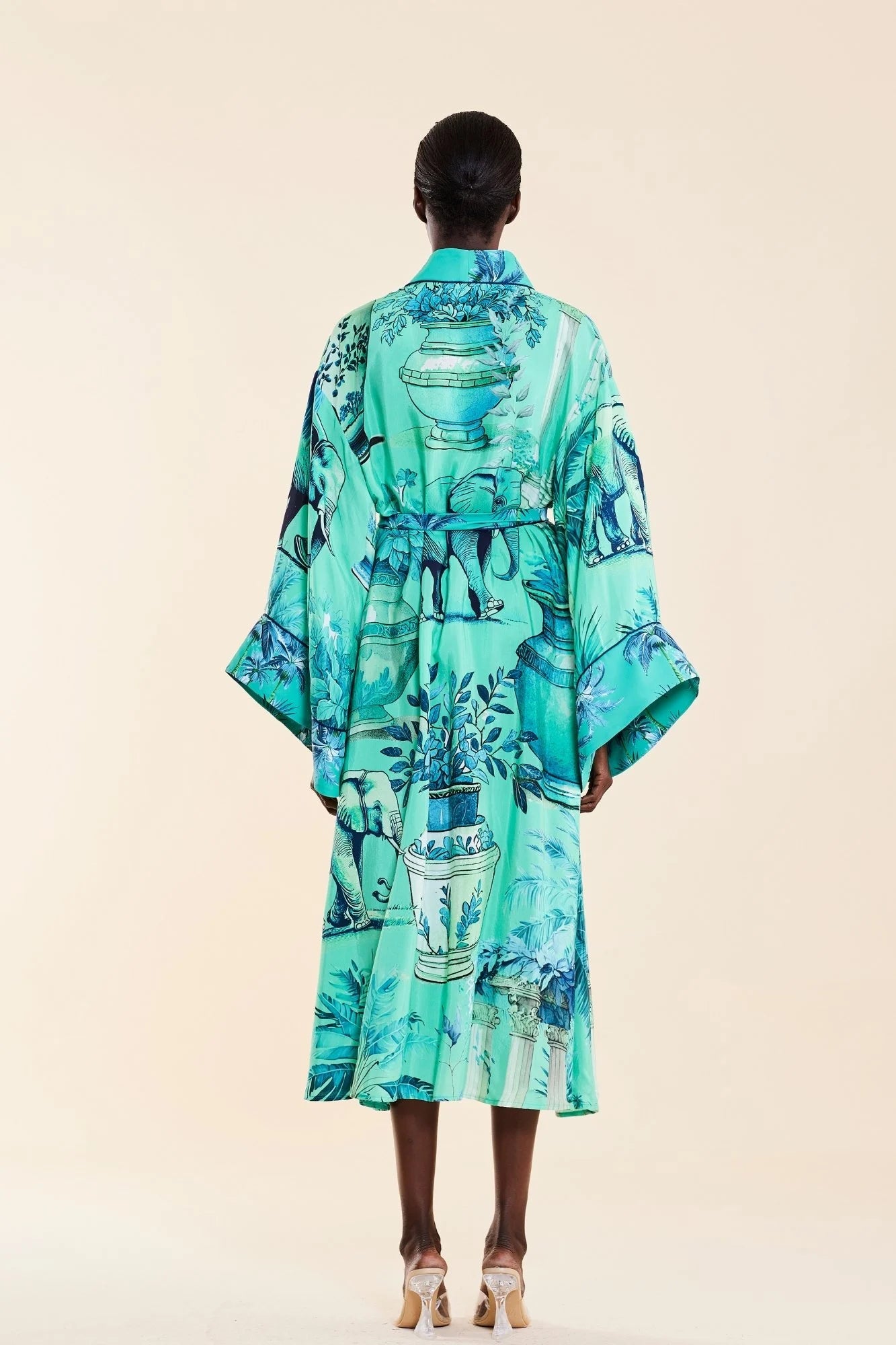 Oopscool - Green Garden Long Kimono