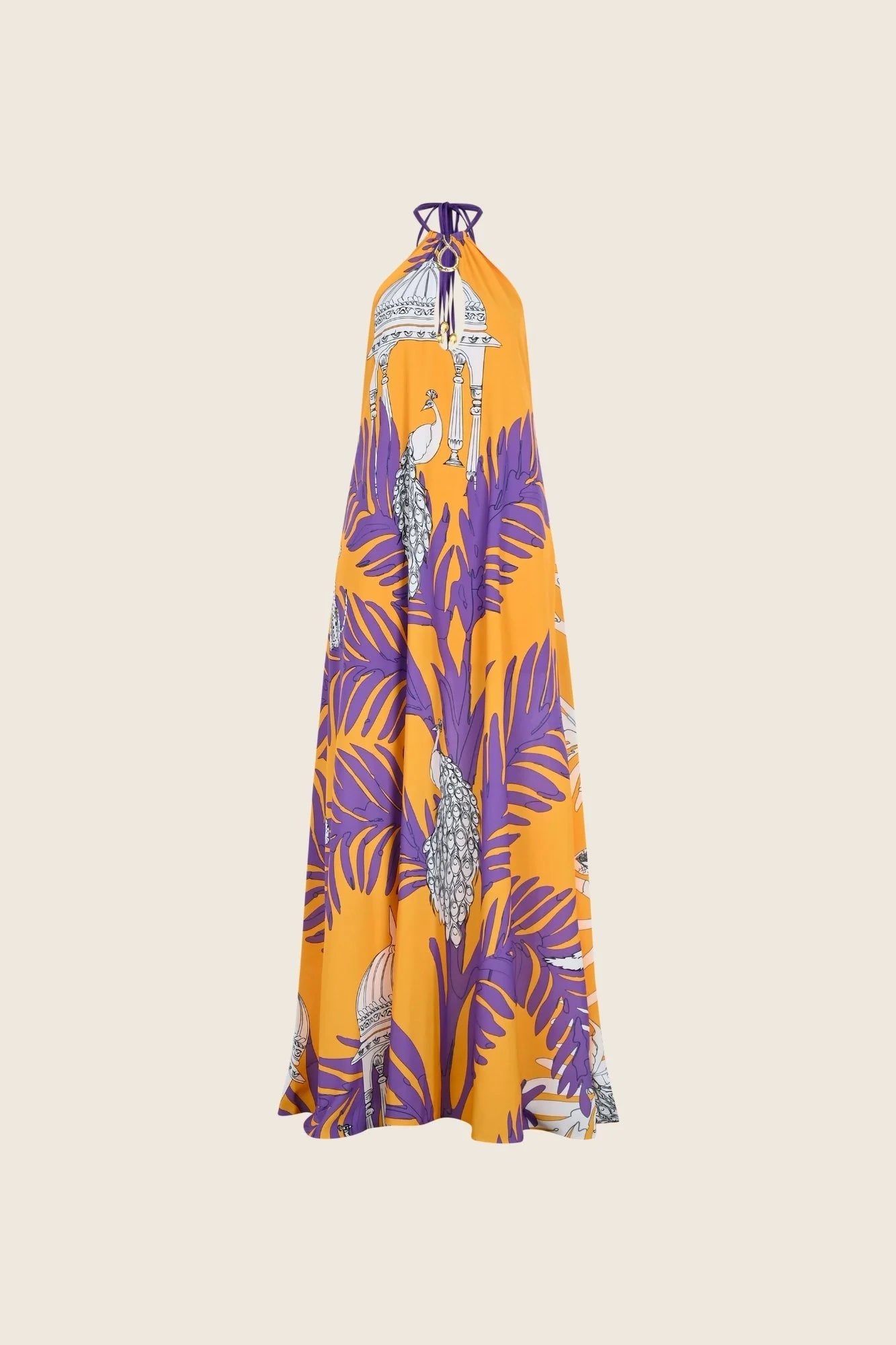 Oopscool - Tropical Peacock Dress Kadın Elbise