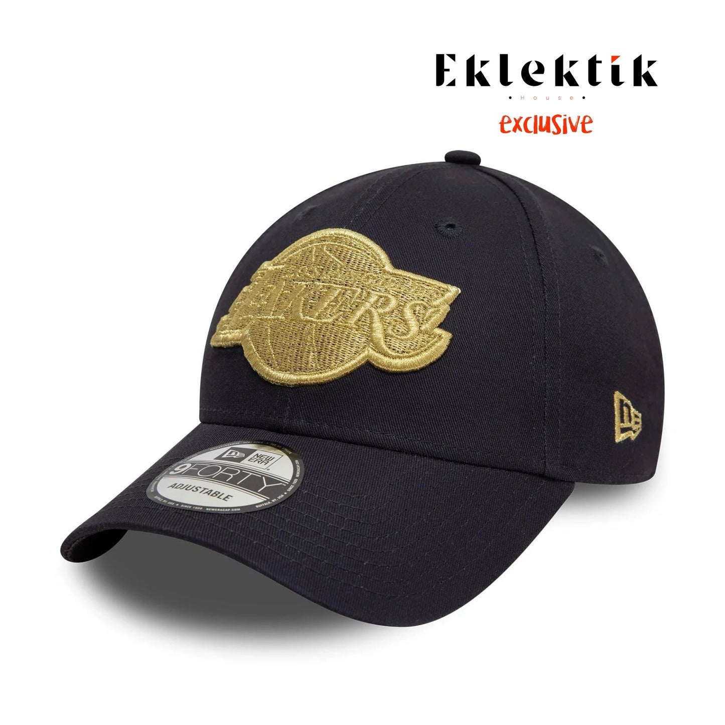 New Era Şapka - LA Lakers Metallic Navy 9FORTY Ayarlanabilir Şapka
