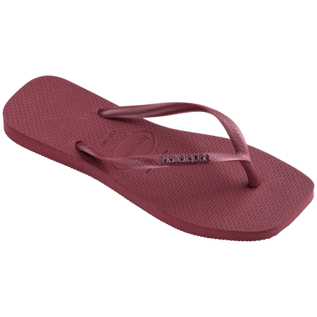 Havaianas Terlik Slim Square Logo Metallic Amarant
