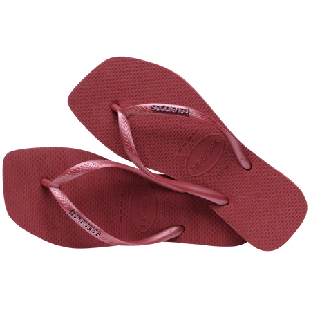 Havaianas Terlik Slim Square Logo Metallic Amarant