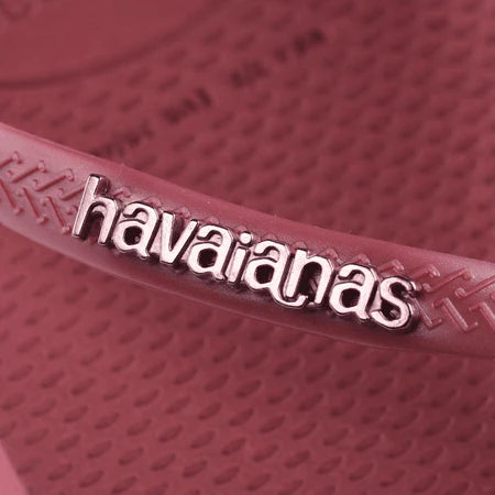 Havaianas Terlik Slim Square Logo Metallic Amarant