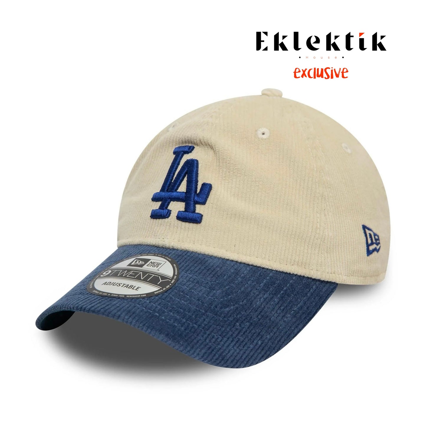New Era Şapka - LA Dodgers Block Cord Cream 9TWENTY Ayarlanabilir Şapka