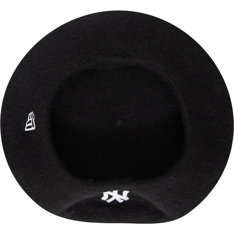 New Era Şapka - New Era Women Wool Beret New York Yankees MLB Black Flat Cap