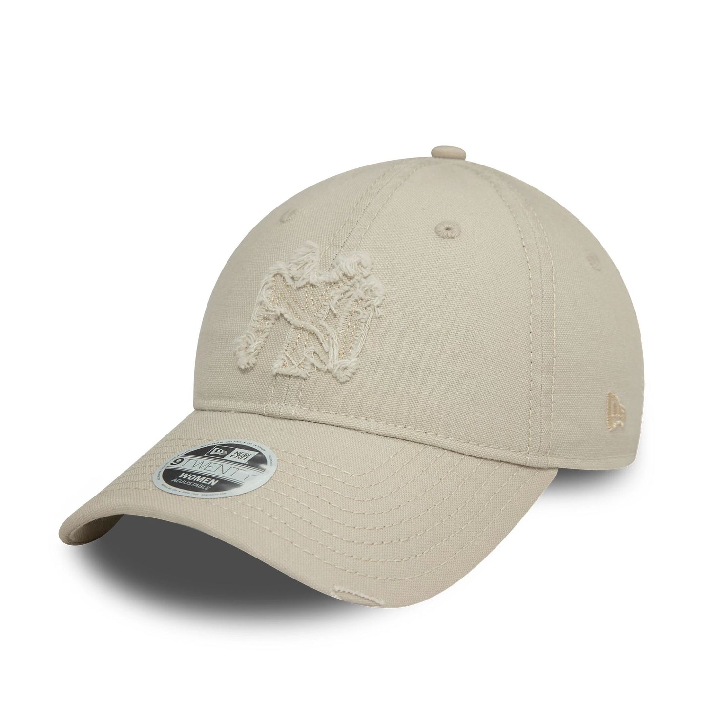 New Era Şapka - NEW YORK YANKEES DISTRESSED BEIGE CLOTH STRAP Ayarlanabilir Şapka