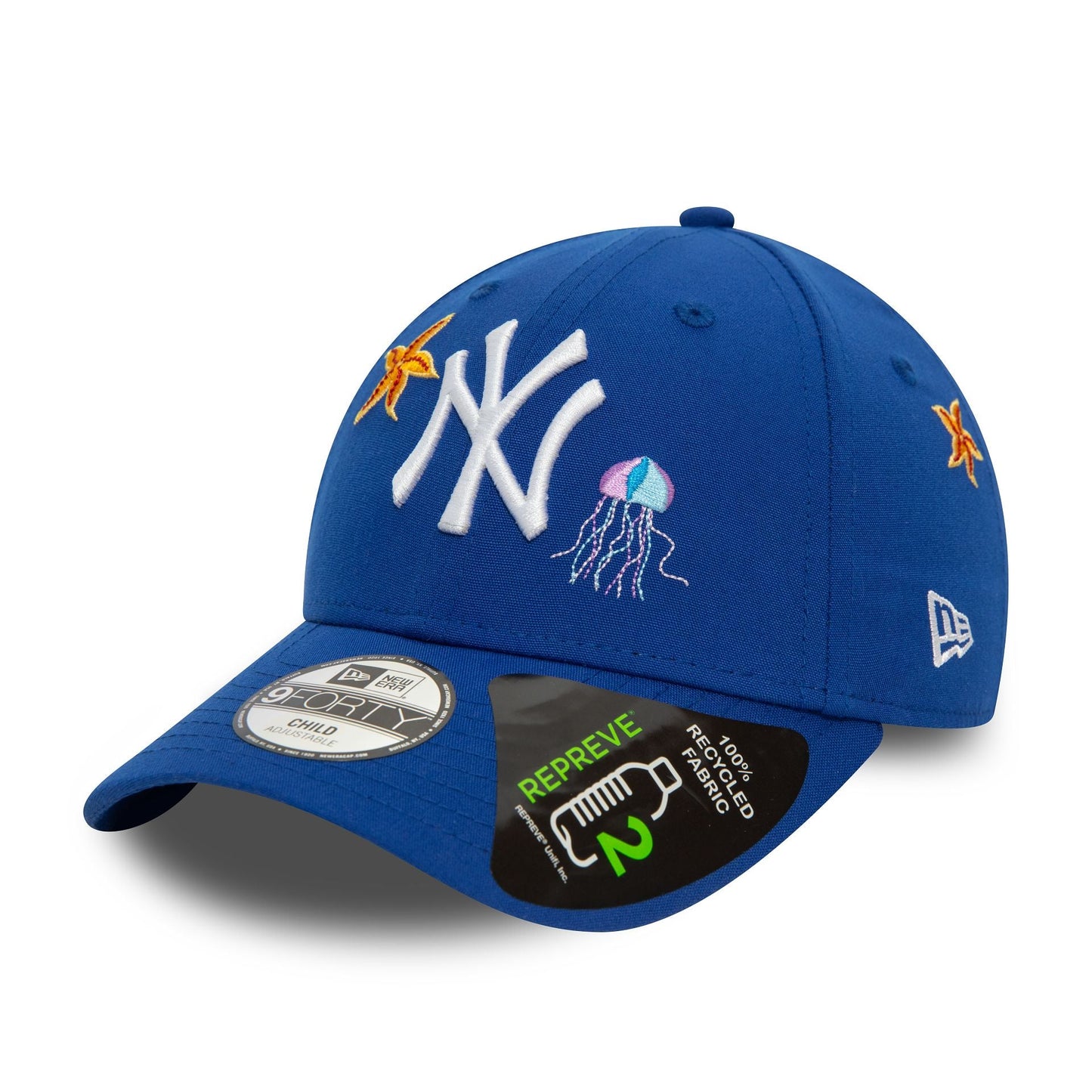New Era Şapka - NY Yankees Repreve Çocuk Icon Blue 9FORTY Ayarlanabilir Şapka
