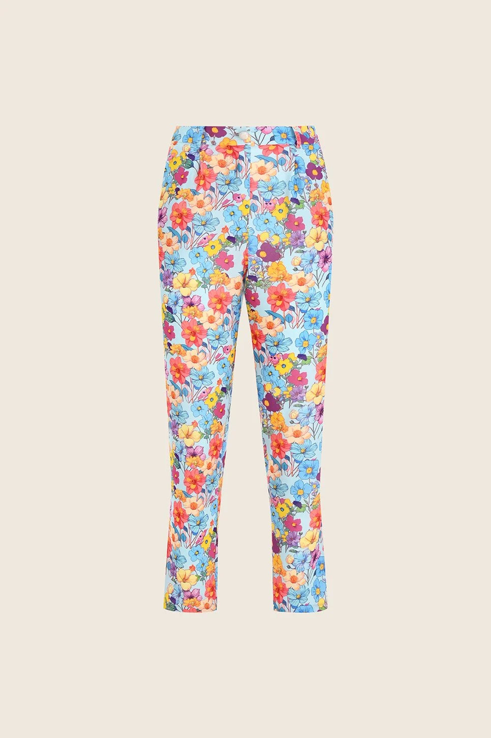 Oopscool - Garden Crepe Cigarette Pant