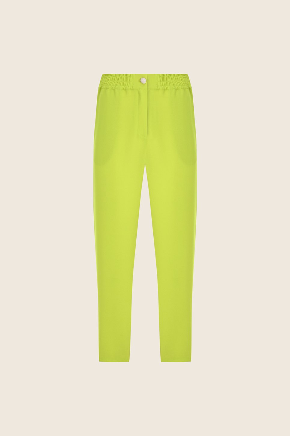 Oopscool - Crepe Cigarette Green Pant
