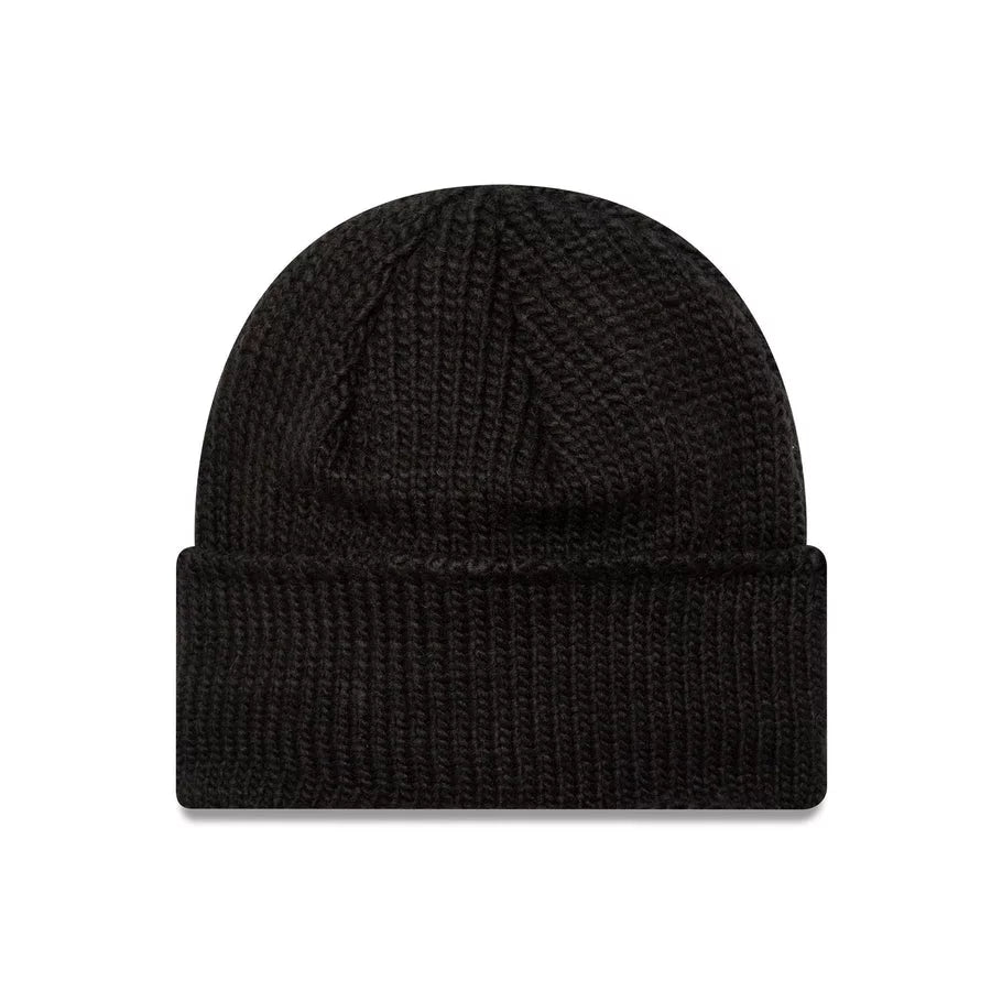 New Era Şapka - New Era Metal Pin Black Wide Cuff Knit Beanie Bere