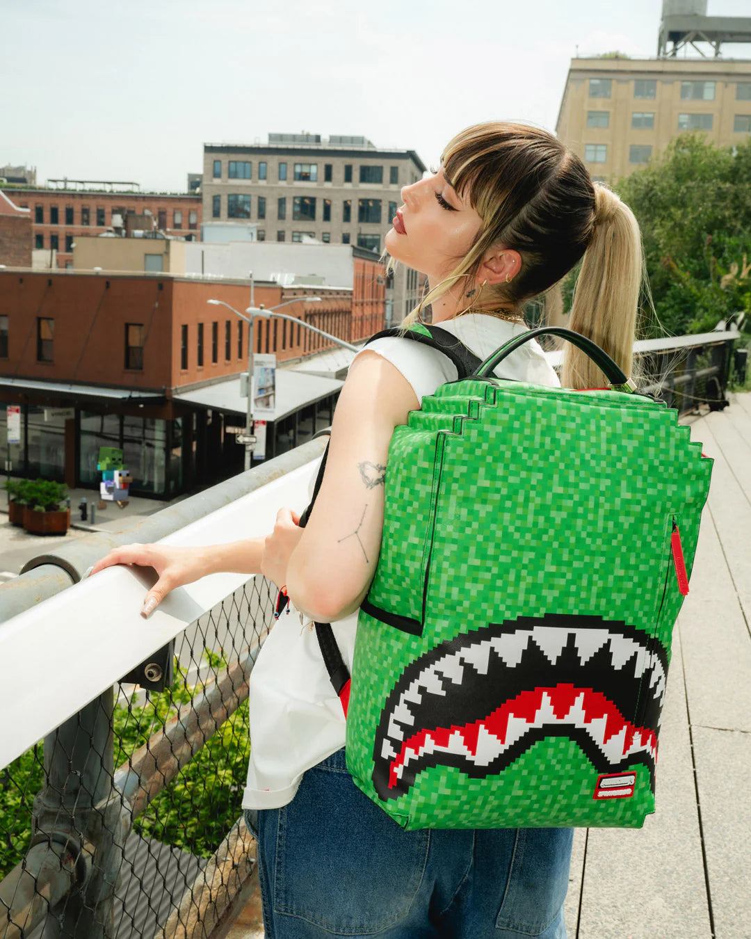 Sprayground - MINECRAFT CREEPER SHARK Sırt Çantası