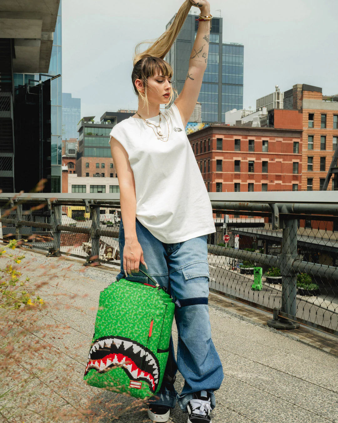 Sprayground - MINECRAFT CREEPER SHARK Sırt Çantası