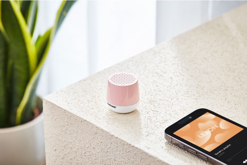 Lexon x Pantone Mino + Bluetooth Hoparlör Açık Pembe