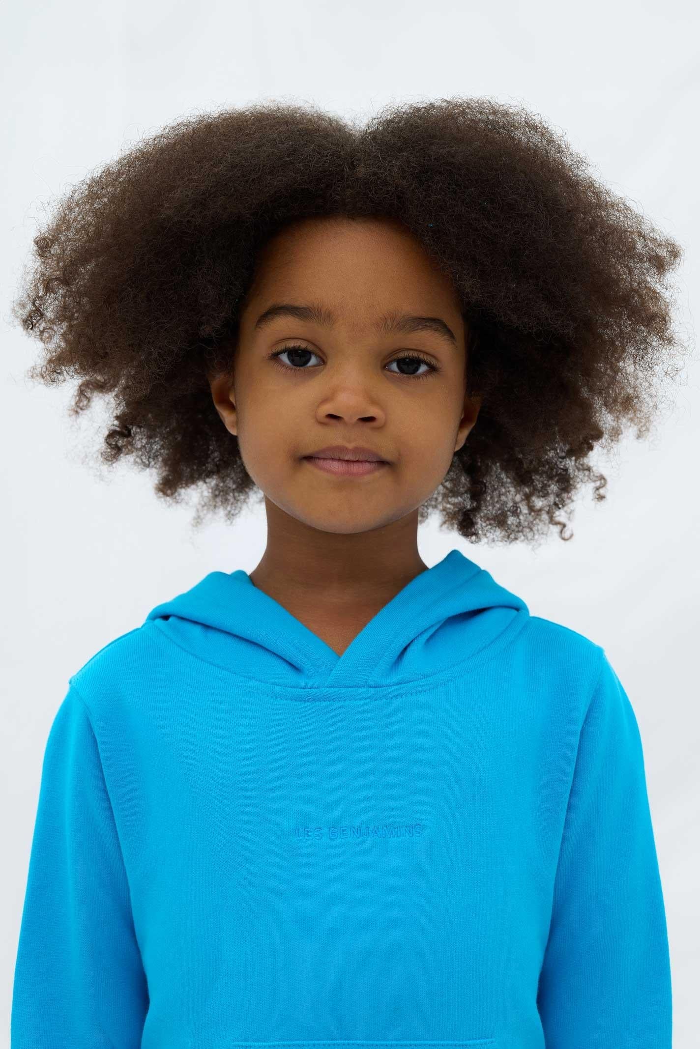 Les Benjamins Çocuk Hoodie 302 Stitch Blue