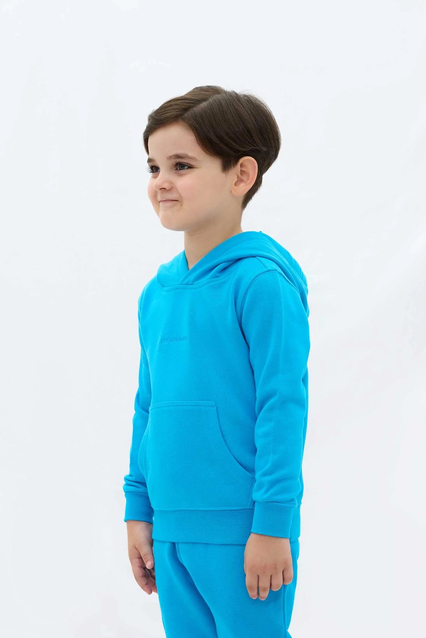 Les Benjamins Çocuk Hoodie 302 Stitch Blue
