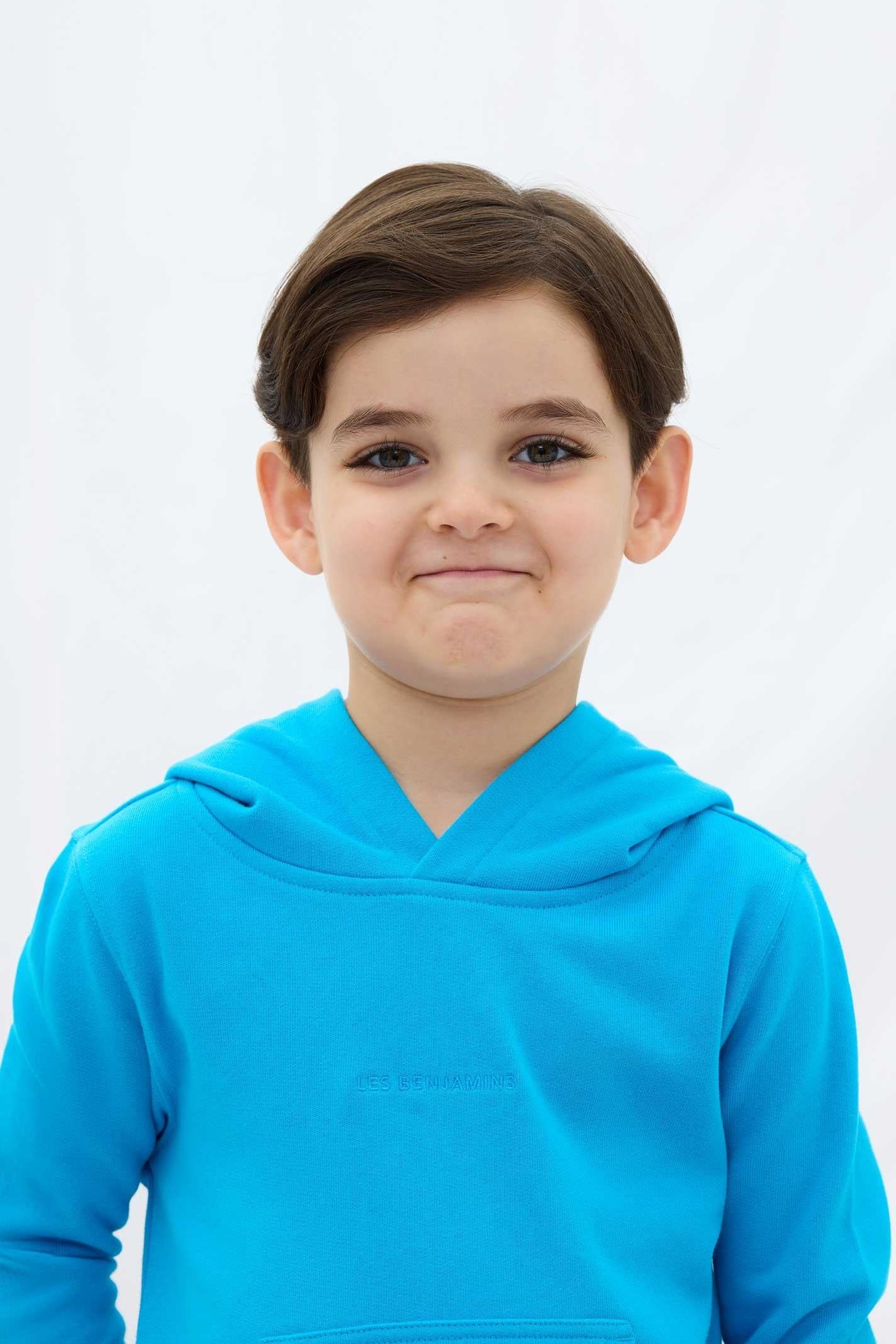 Les Benjamins Çocuk Hoodie 302 Stitch Blue