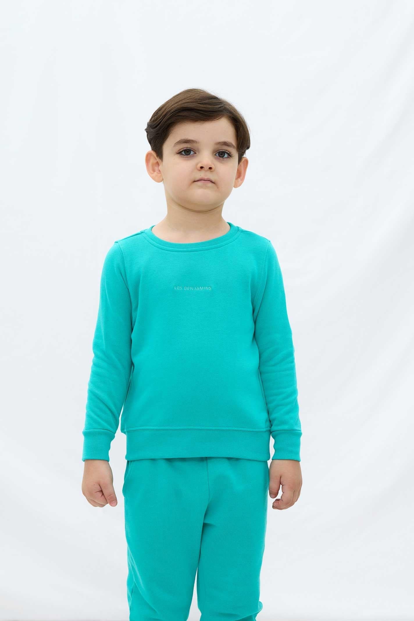 Les Benjamins Çocuk Sweatshirt 303 Backyard Green