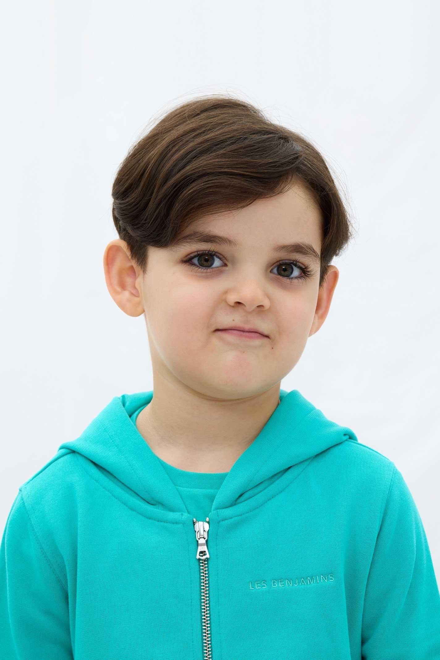 Les Benjamins Çocuk Zip Hoodie 303 Backyard Green