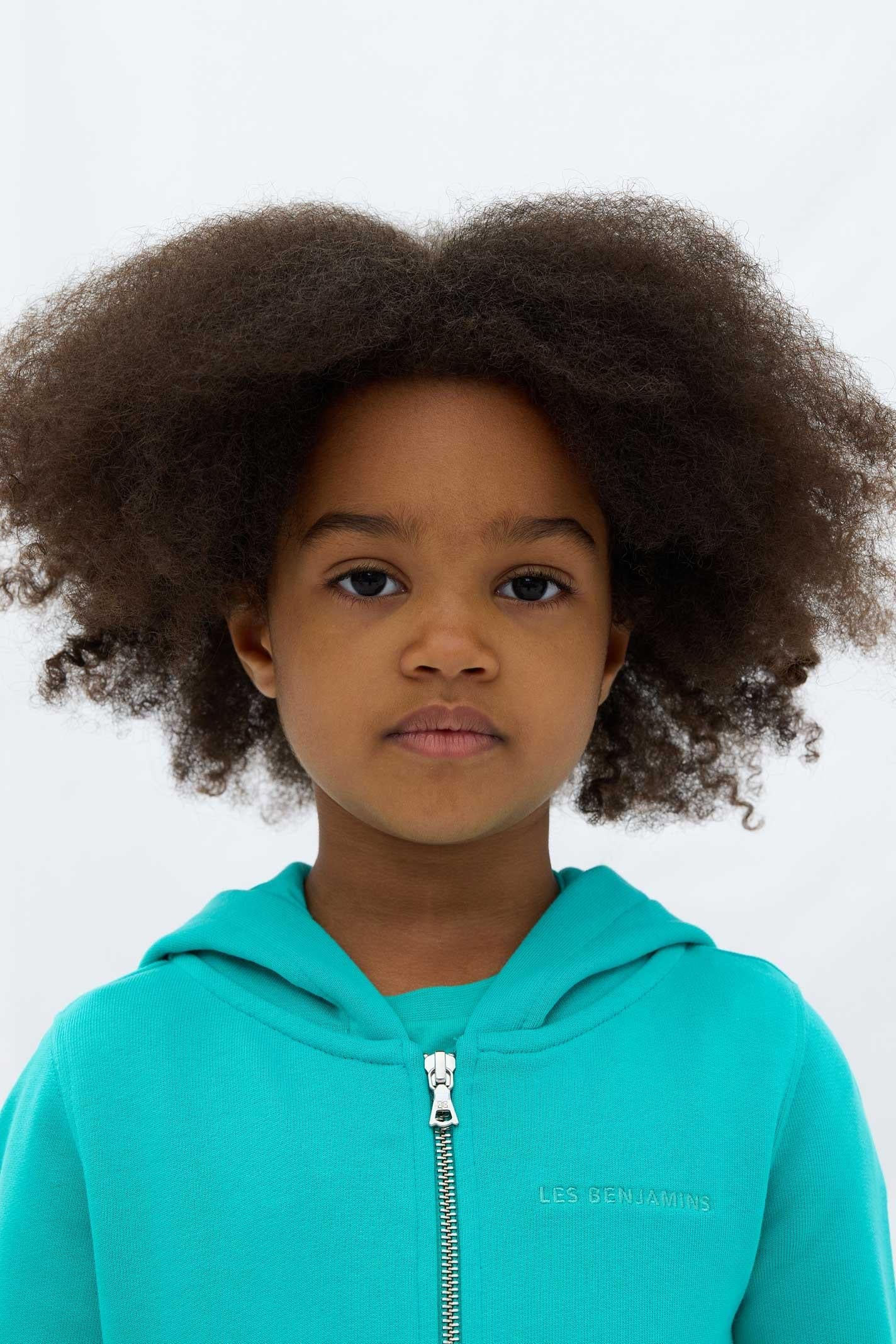 Les Benjamins Çocuk Zip Hoodie 303 Backyard Green