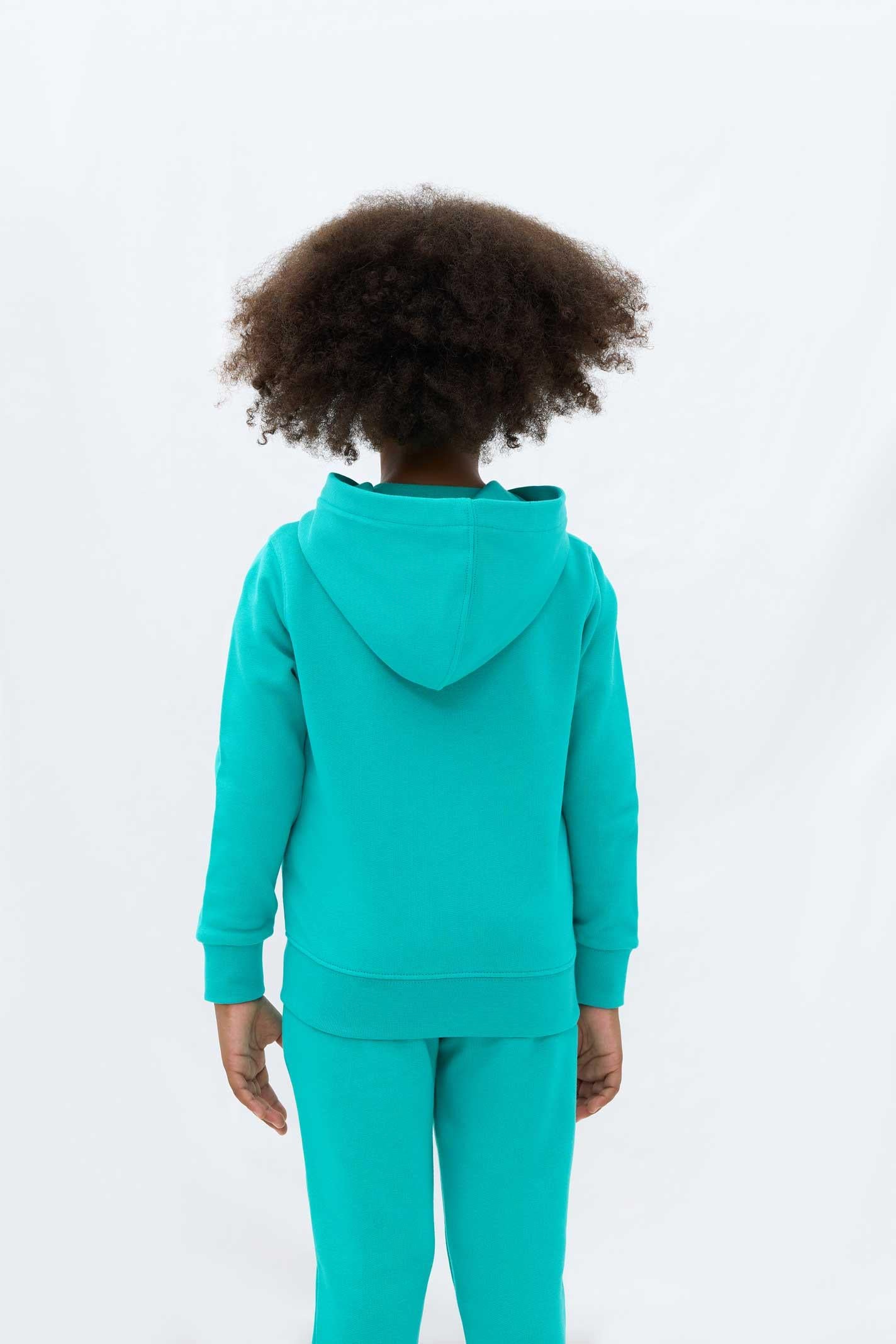 Les Benjamins Çocuk Zip Hoodie 303 Backyard Green