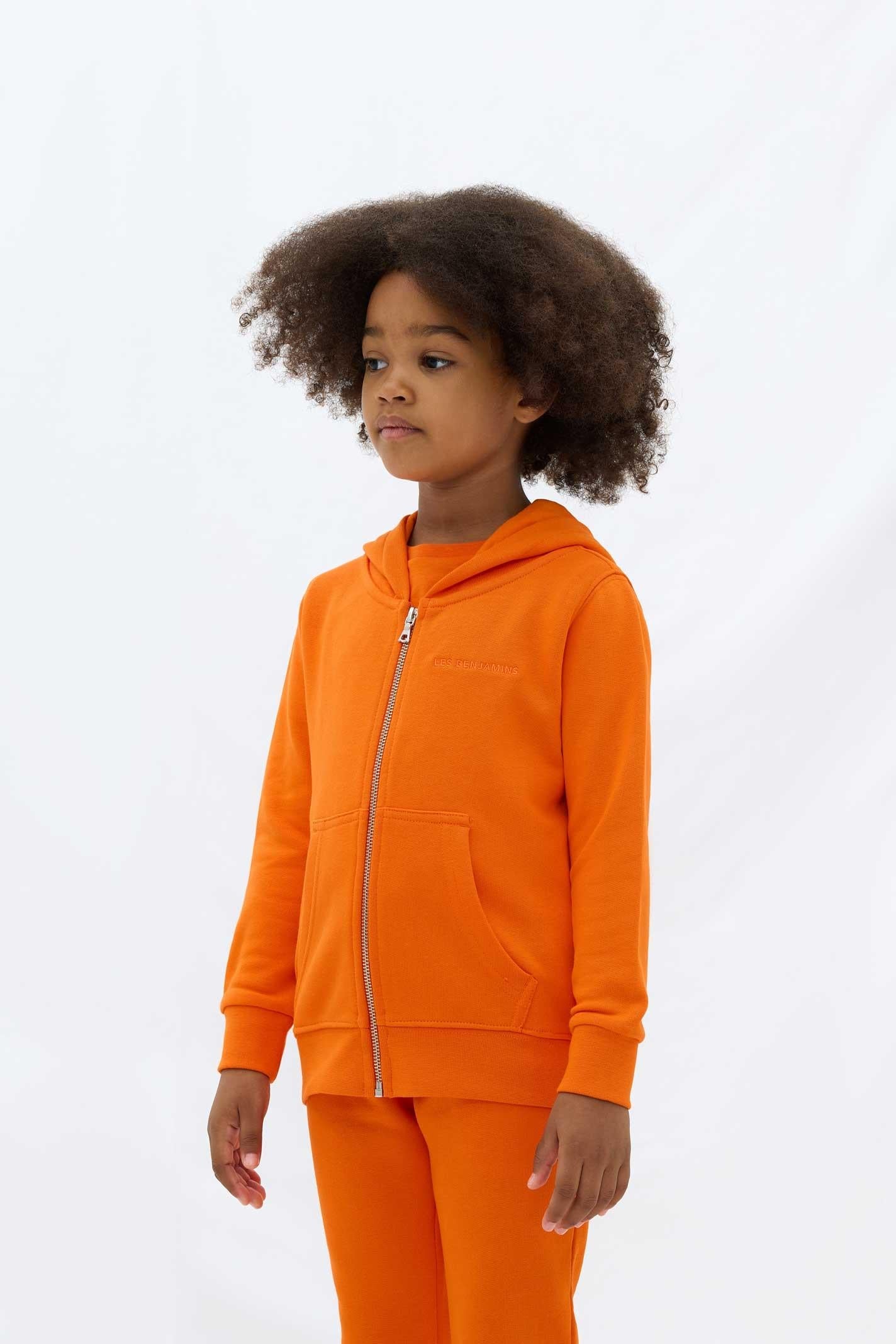 Les Benjamins Çocuk Zip Hoodie 304 Fiery Orange