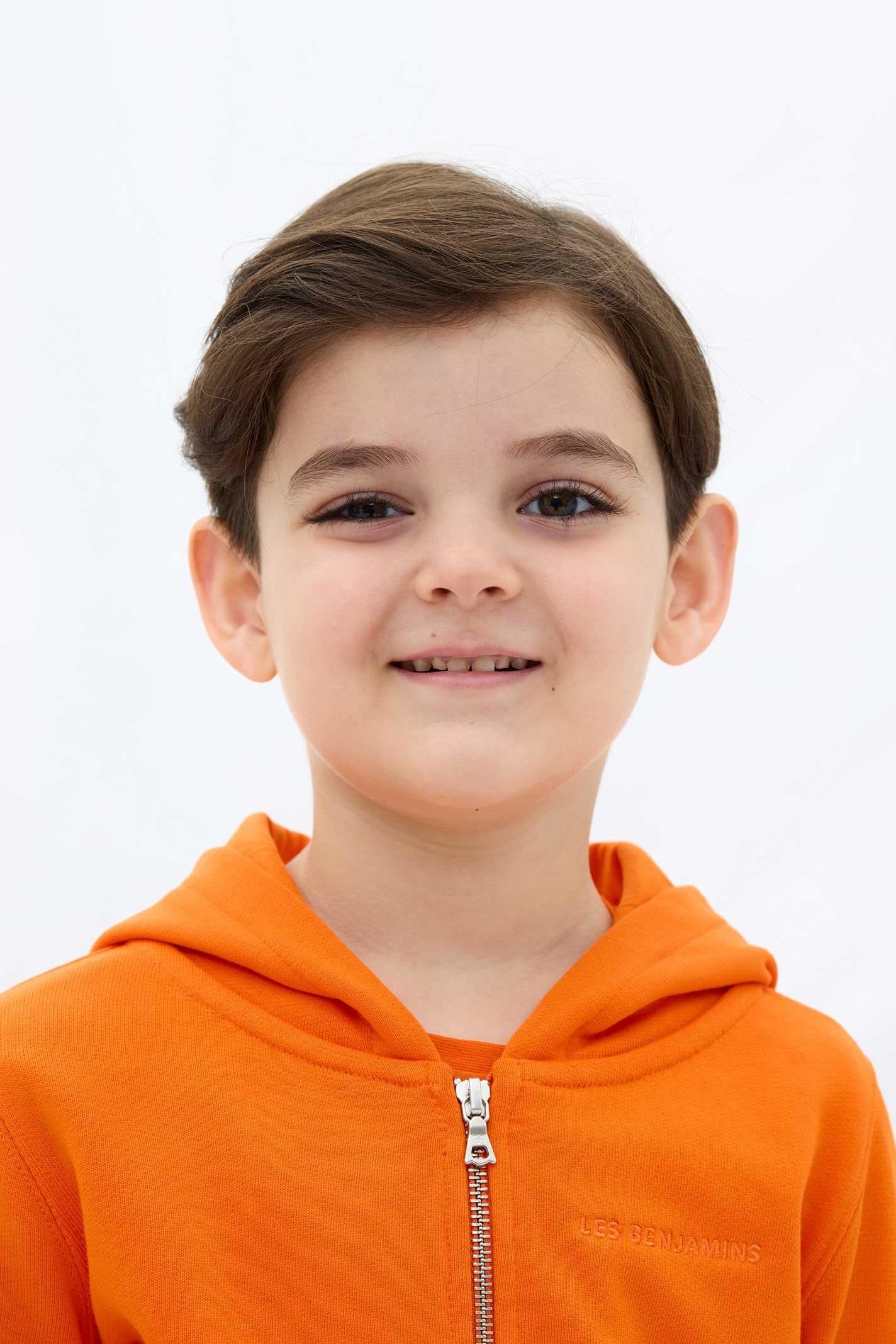 Les Benjamins Çocuk Zip Hoodie 304 Fiery Orange