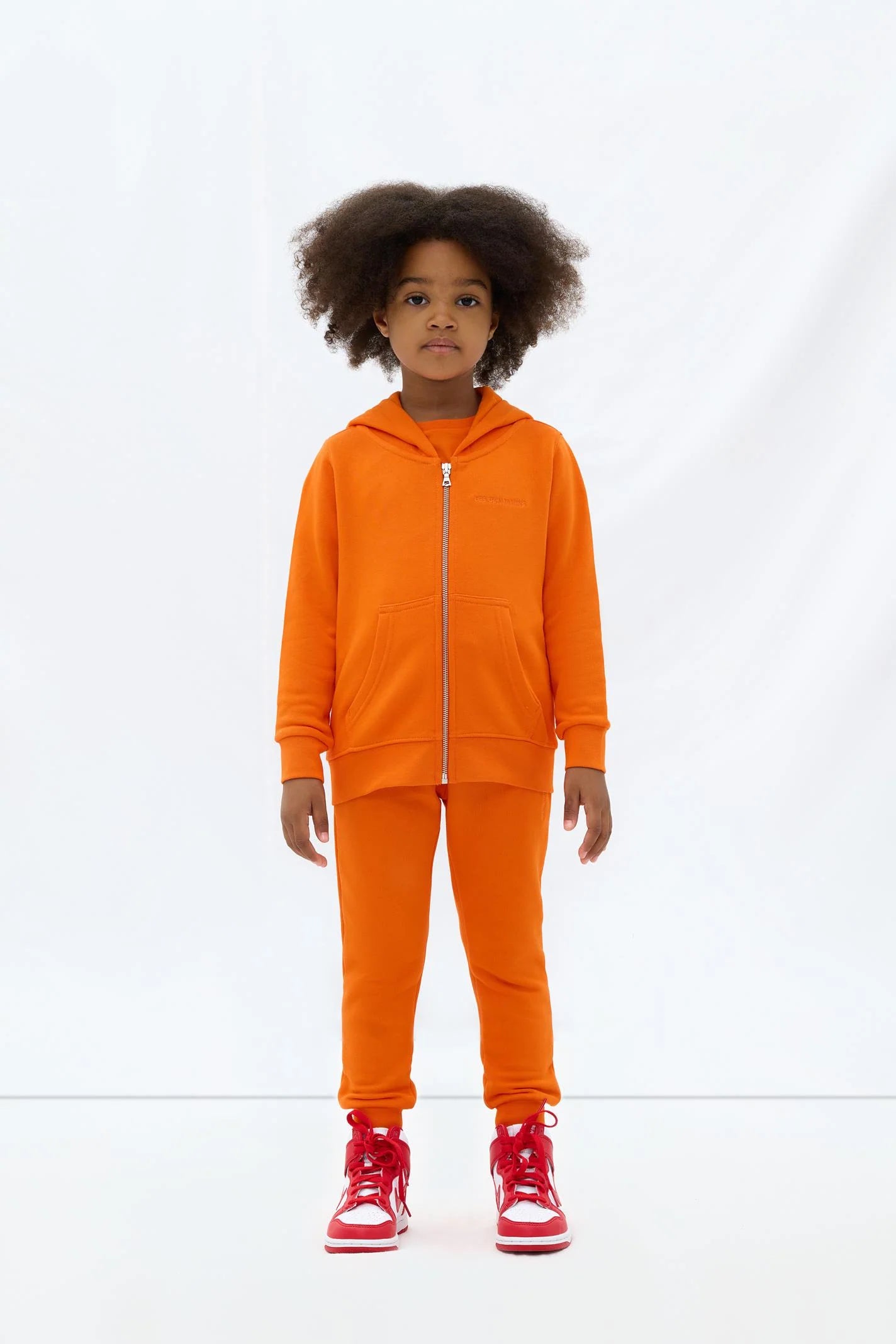 Les Benjamins Çocuk Zip Hoodie 304 Fiery Orange