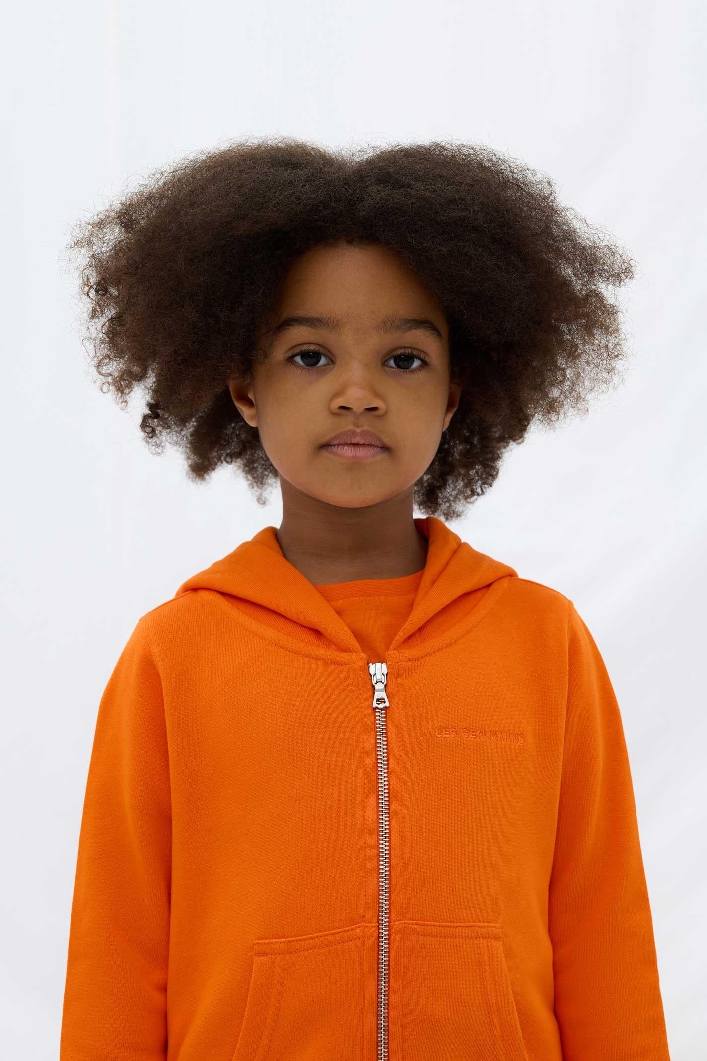 Les Benjamins Çocuk Zip Hoodie 304 Fiery Orange