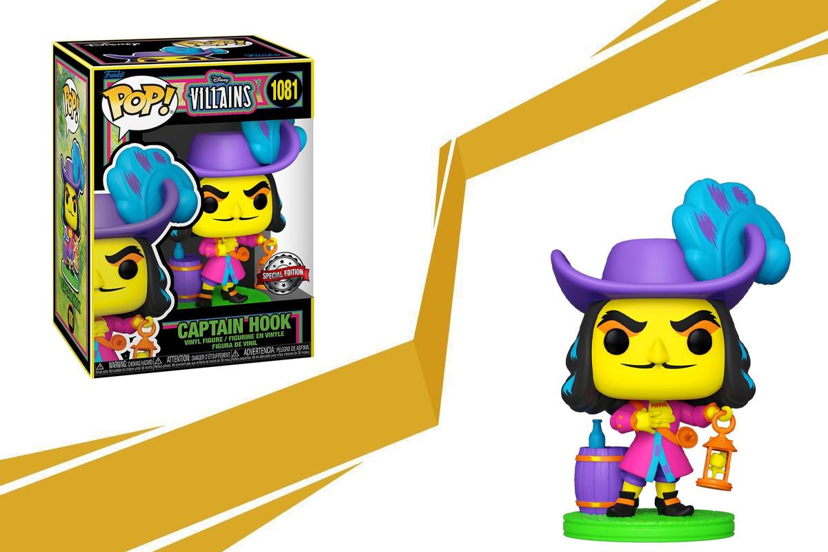 Funko - Disney Captain Hook Blacklight POP Figure