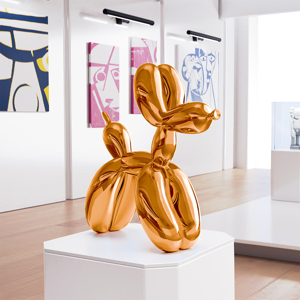 Jeff Koons Balloon Dog Orange Gold Dekor