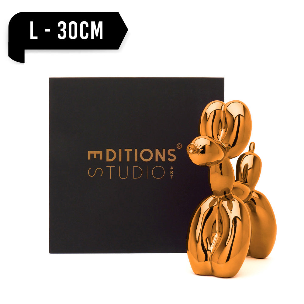 Jeff Koons Balloon Dog Orange Gold Dekor