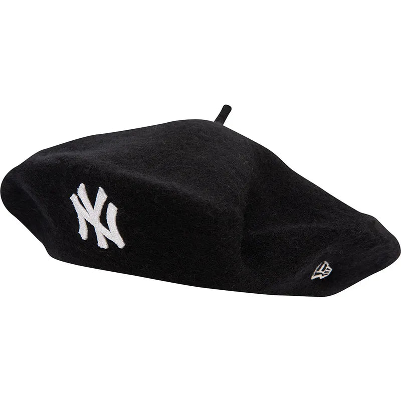 New Era Şapka - New Era Women Wool Beret New York Yankees MLB Black Flat Cap