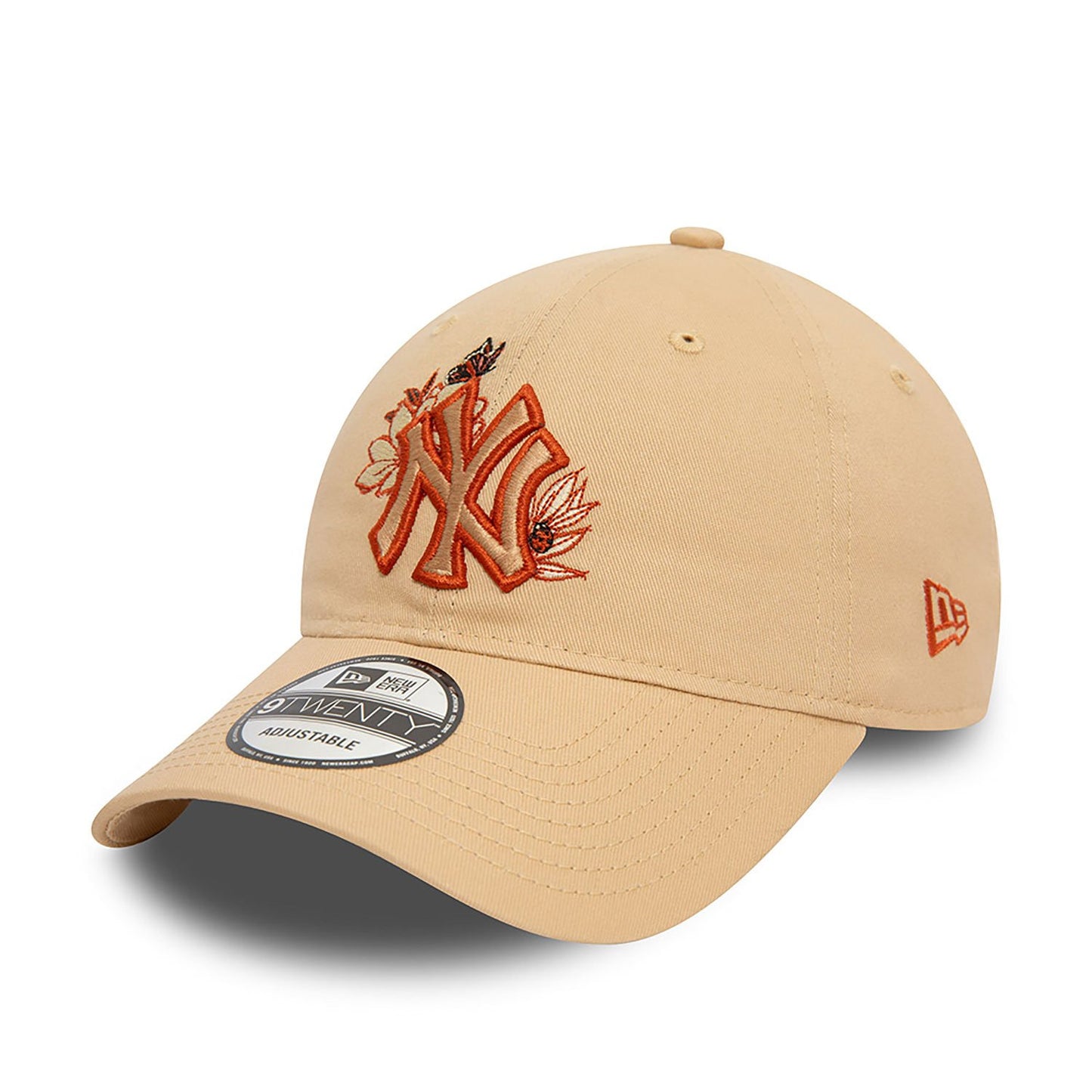 New Era Şapka - New York Yankees MLB Floral Brown 9TWENTY Ayarlanabilir Şapka