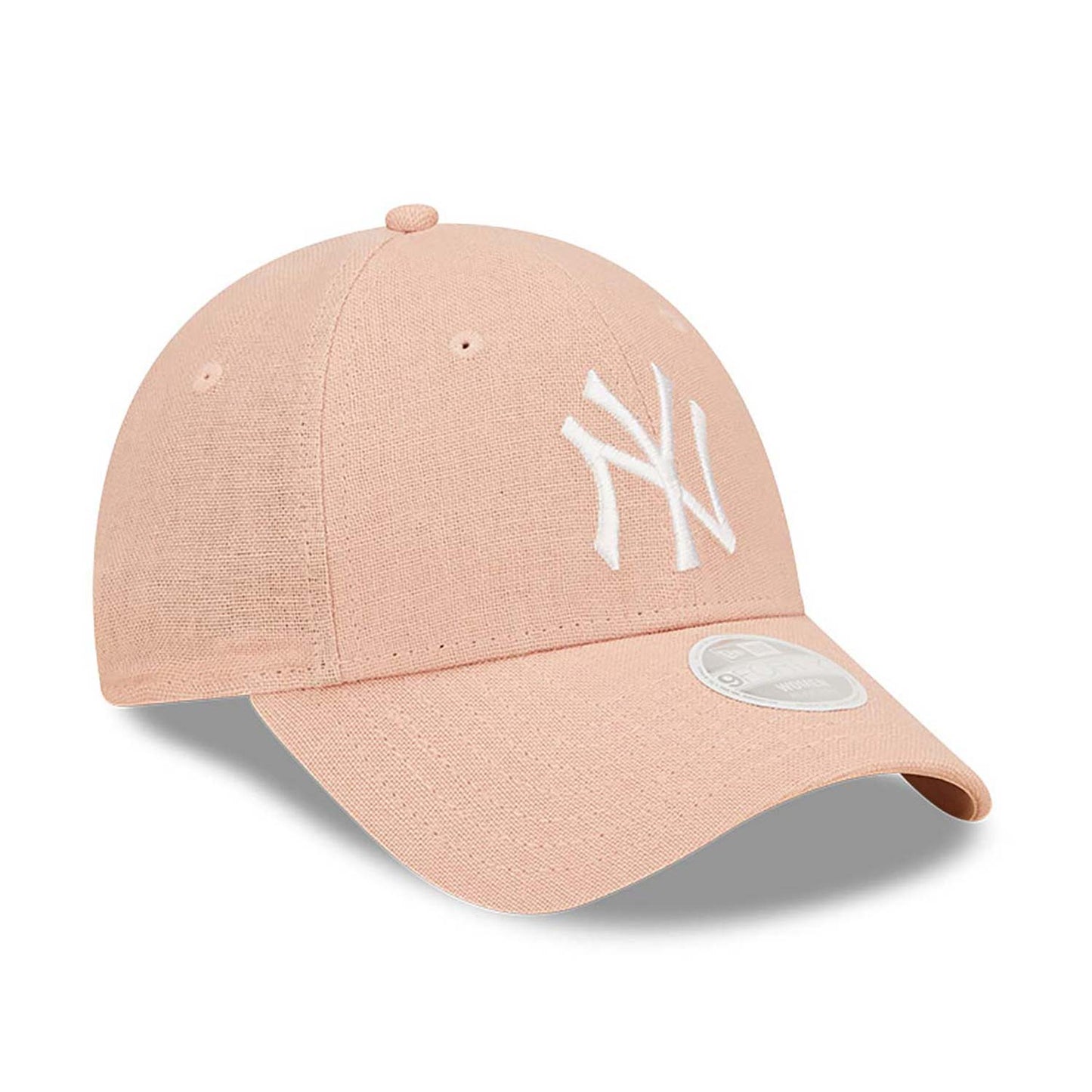 New Era Şapka - New York Yankees Kadın Keten Pembe 9FORTY Ayarlanabilir Şapka