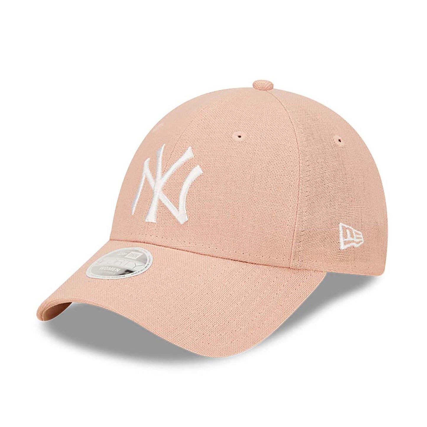 New Era Şapka - New York Yankees Kadın Keten Pembe 9FORTY Ayarlanabilir Şapka
