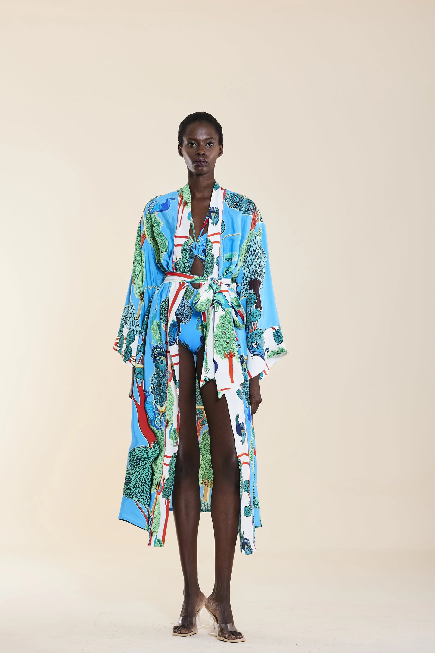 Oopscool - Blue Garden Long Kimono