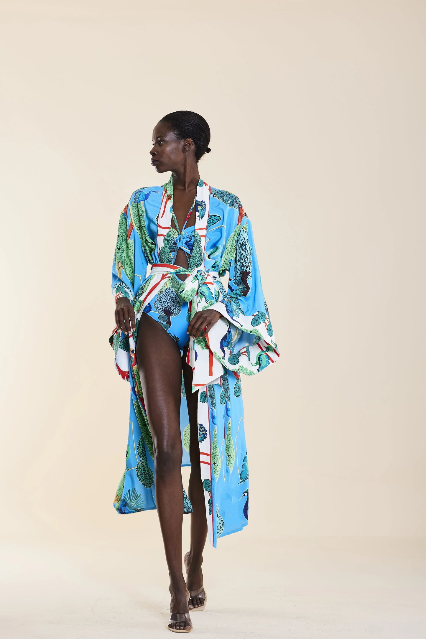 Oopscool - Blue Garden Long Kimono