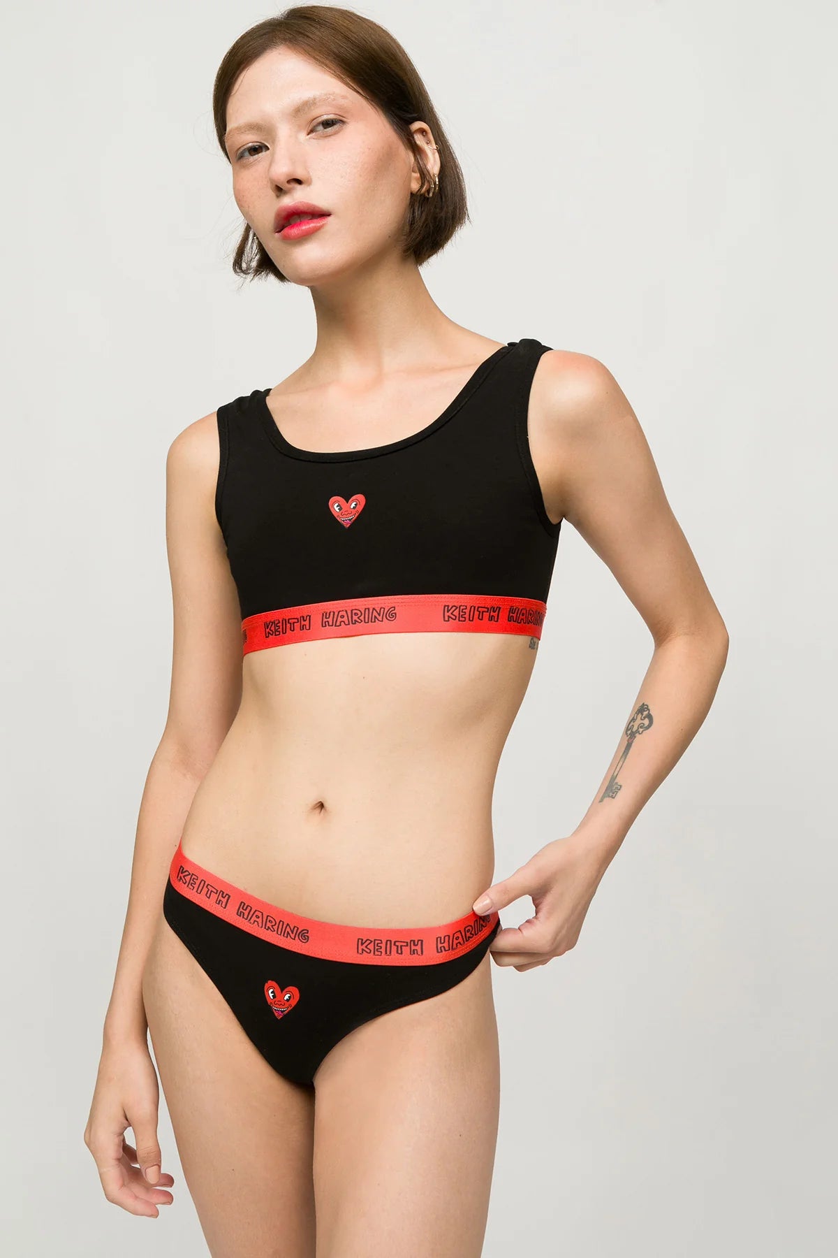 Paul Kenzie X Keith Haring - Logo Baskılı Spor Bralet 5