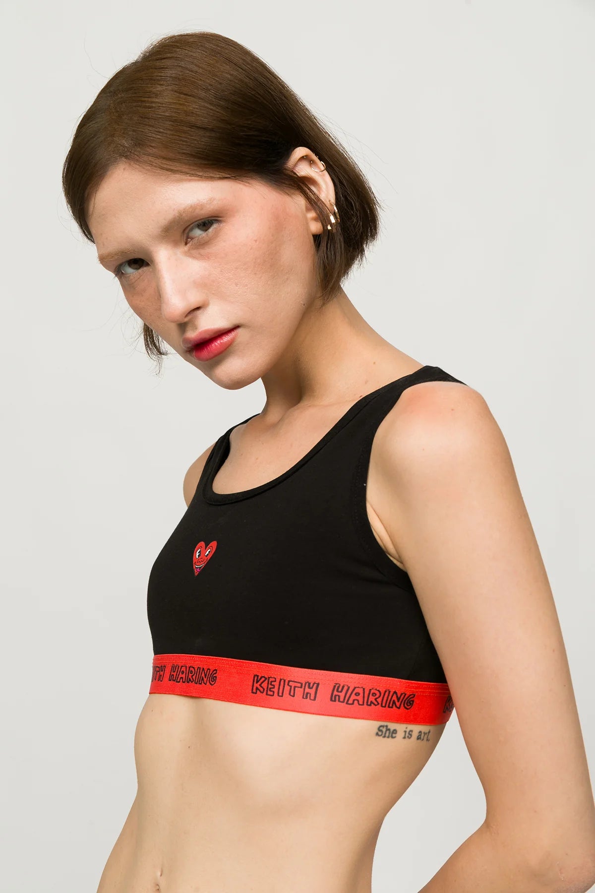 Paul Kenzie X Keith Haring - Logo Baskılı Spor Bralet 5