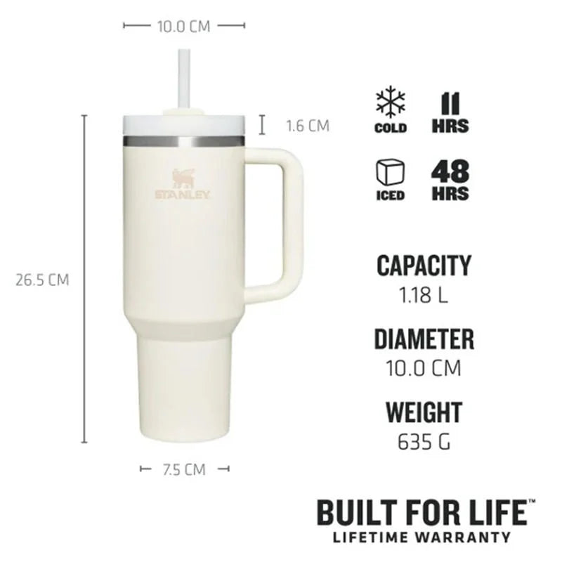 Stanley Quencher Pipetli Termos Bardak 1.18 Lt Cream