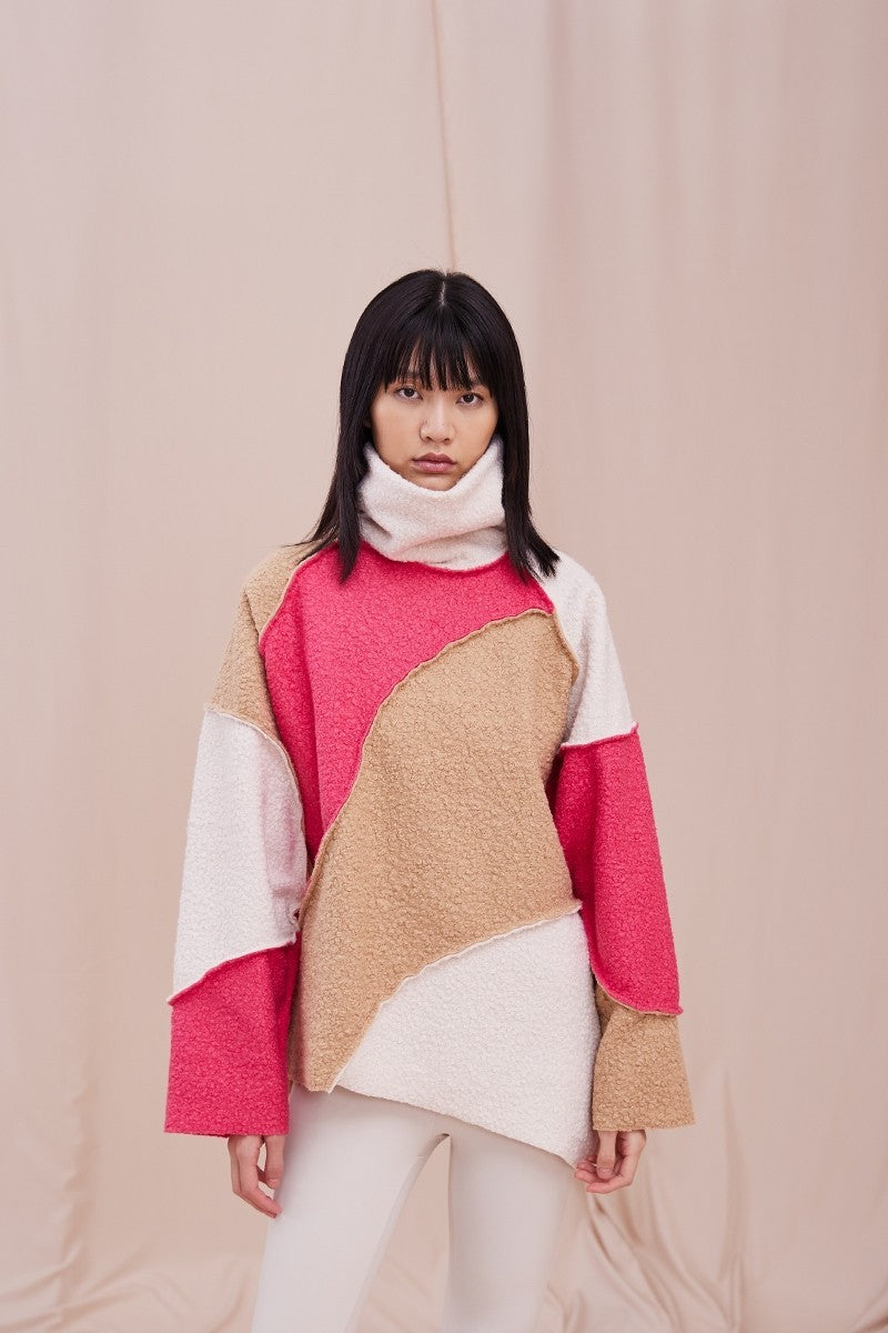 Oopscool High Neck Bouclé Unisex Top - Eklektik House
