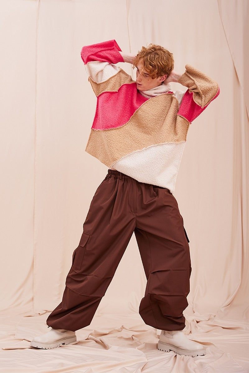 Oopscool High Neck Bouclé Unisex Top - Eklektik House