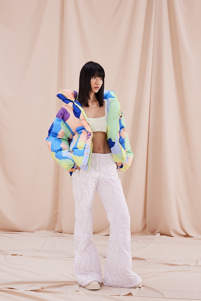 Oopscool Rainbow Reversible Unisex Puffer Jacket - Eklektik House