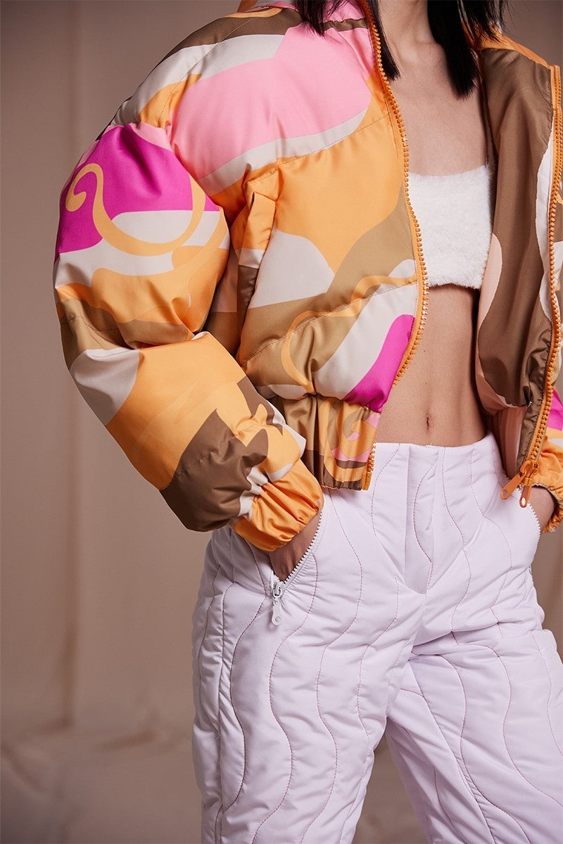 Oopscool Orange Iceberg Reversible Puffer Jacket - Eklektik House