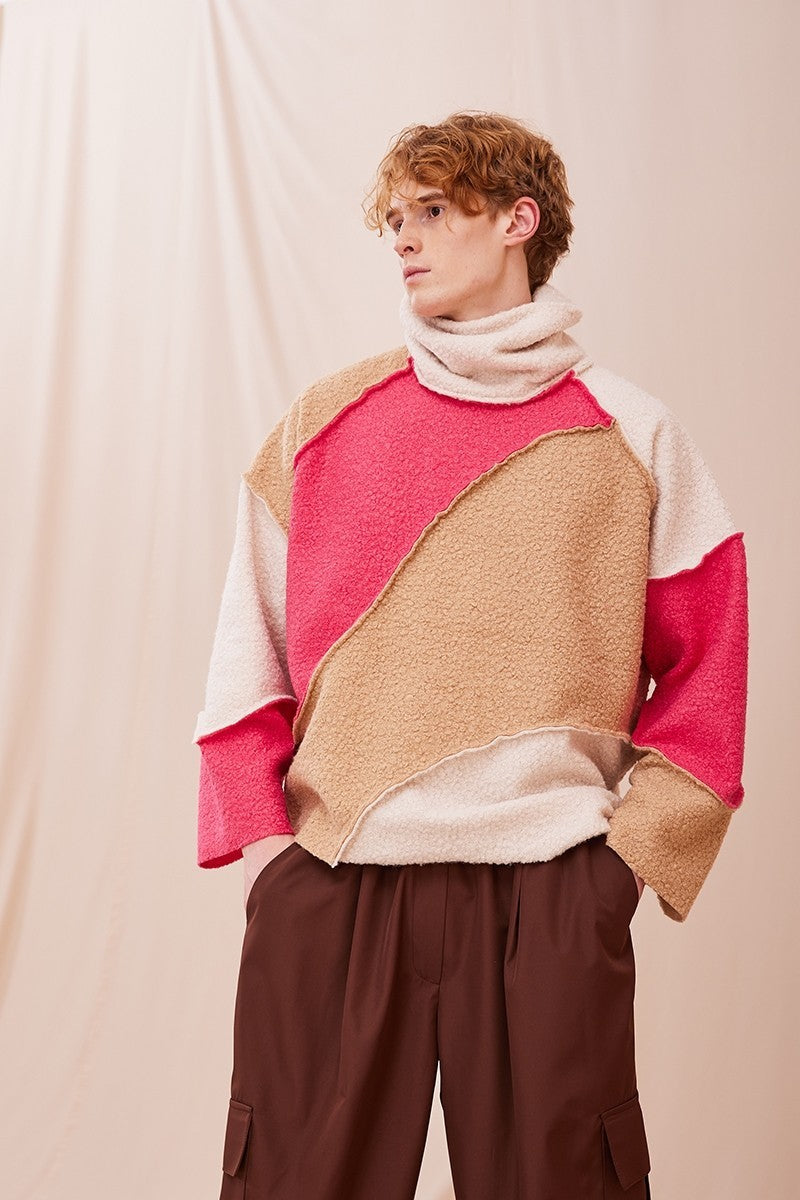 Oopscool High Neck Bouclé Unisex Top - Eklektik House