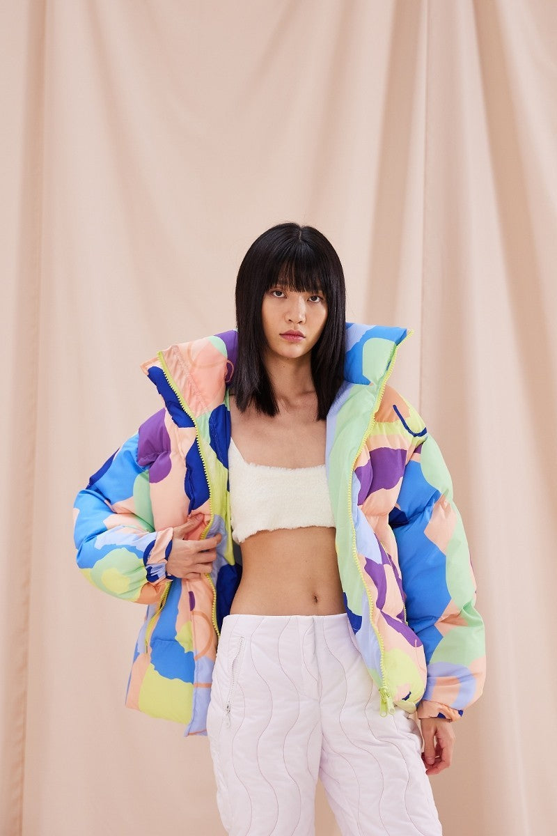 Oopscool Rainbow Reversible Unisex Puffer Jacket - Eklektik House