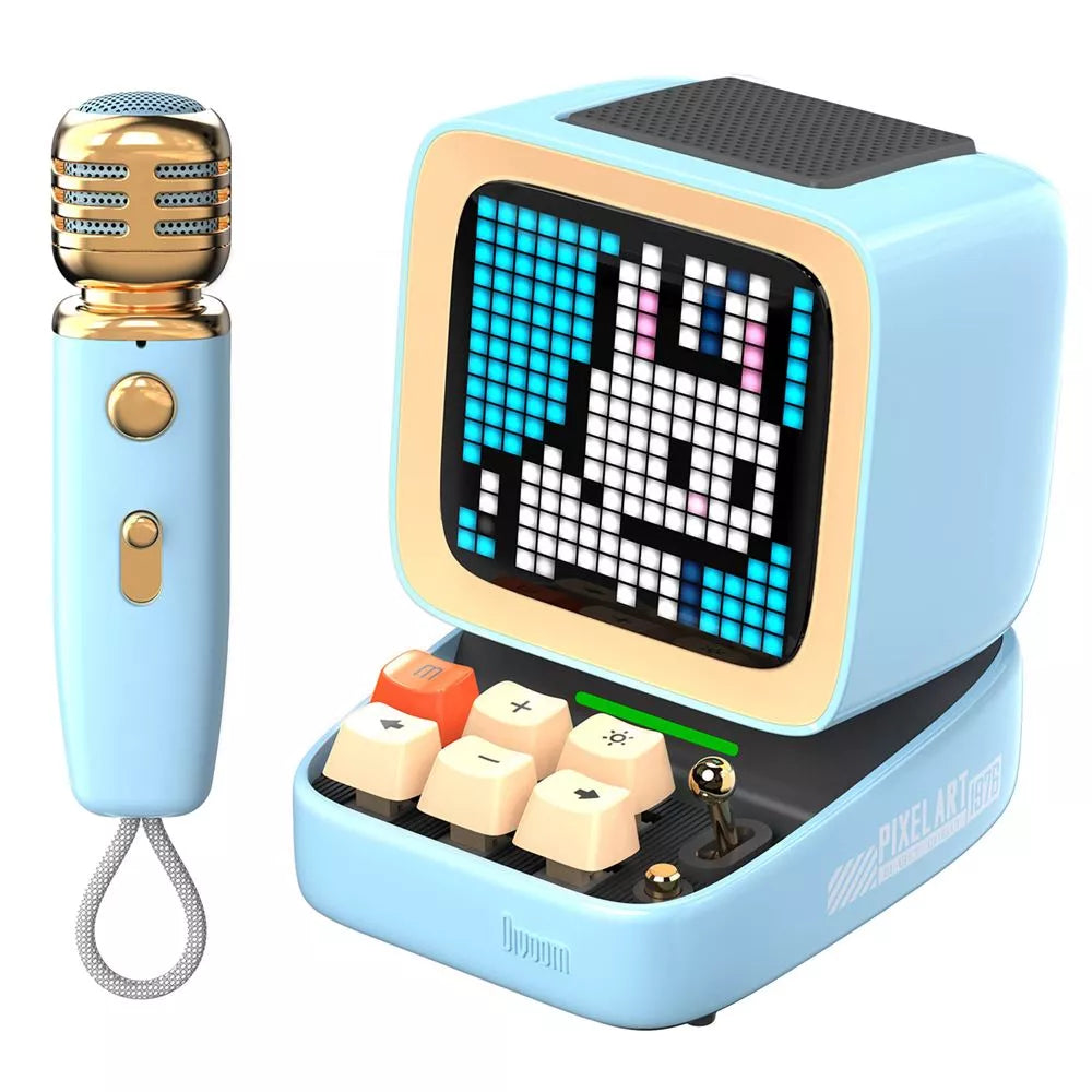 Divoom DitooMic Piksel Ekranlı Karaoke Mikrofonlu Bluetooth Hoparlör - Eklektik House