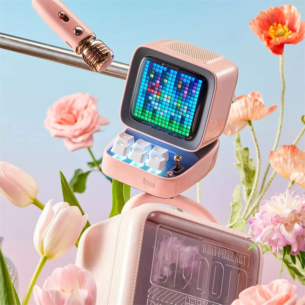 Divoom DitooMic Piksel Ekranlı Karaoke Mikrofonlu Bluetooth Hoparlör - Eklektik House